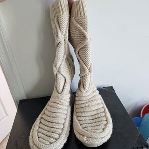 UGG Cream Knit Slippers